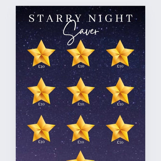 Starry Night Savings Tracker and vellum wallet, cash Stuffing, Budgeting, A6 binder, Save money,  Envelope method, Budget, Challenge