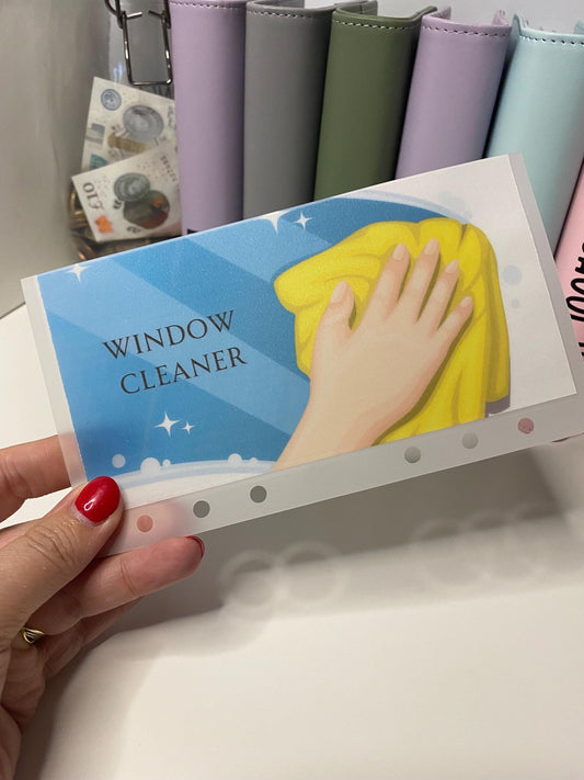A6 Window cleaner Vellum Wallets for Cash Stuffing, Budgeting, Wallets, Save, Cash, Organise