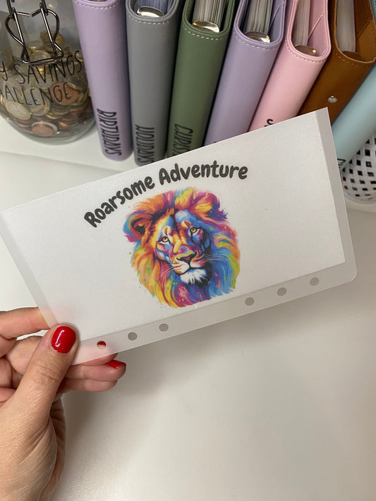 Lion Vellum Wallet, Cash Stuffing, Budgeting