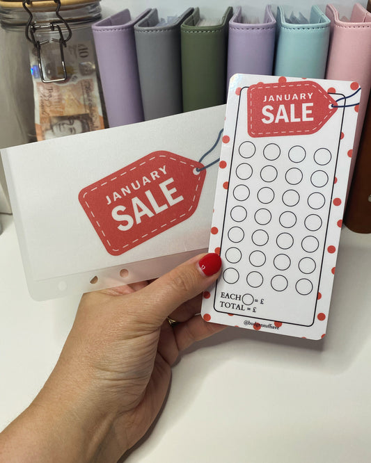 January sales Vellum Wallet, Cash Stuffing, Budgeting