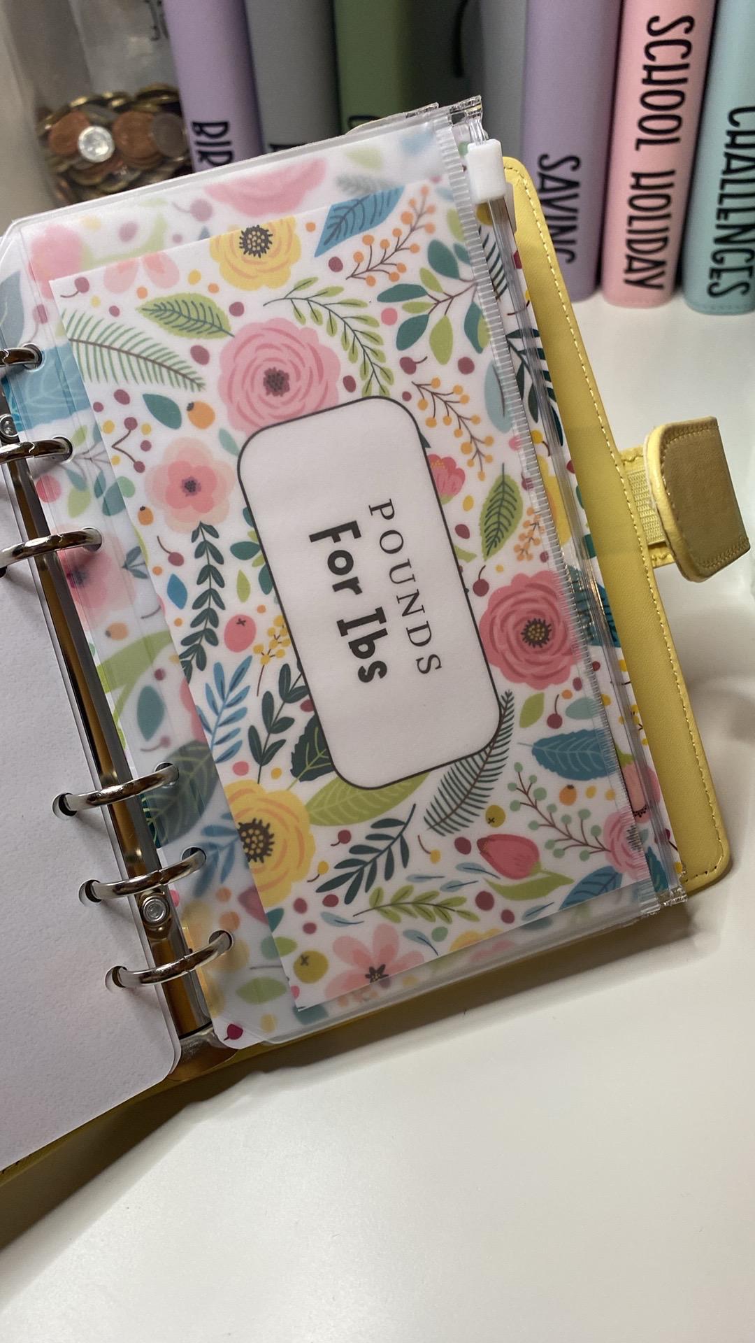 A6 Weight Loss Binder for Cash Stuffing, Budgeting, Wallets, Save, Cash, Organise