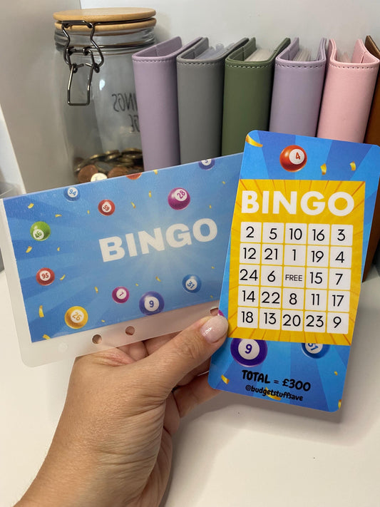 A6 Bingo Vellum Wallet and tracker for Cash Stuffing, Budgeting, Wallets, Save, Cash, Organise