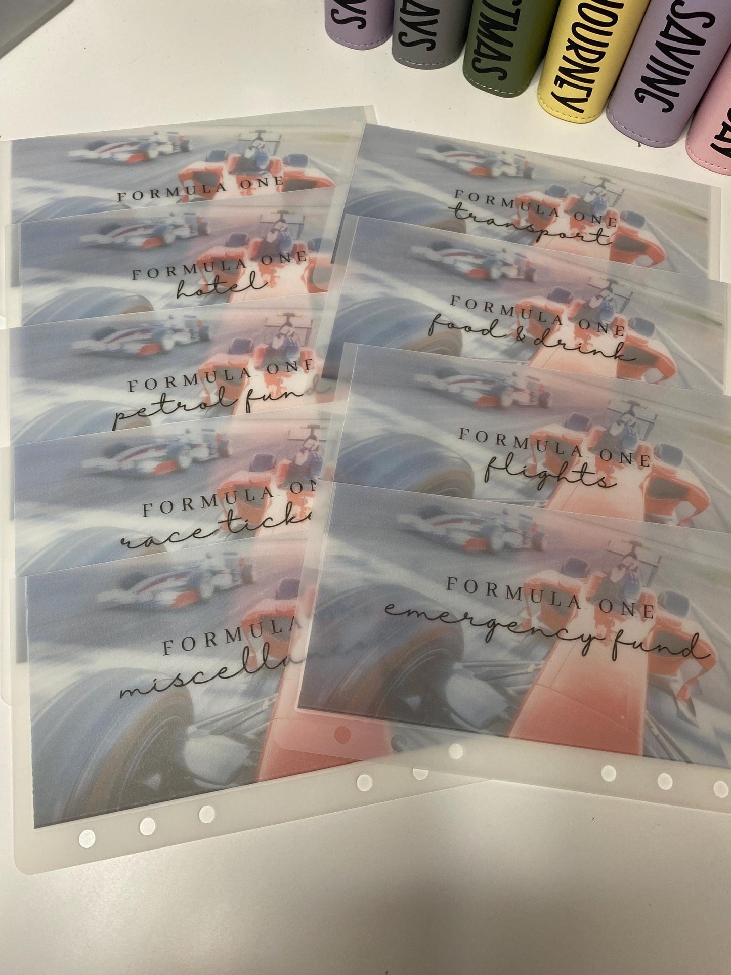 A6 Formula One Vellum Wallets for Cash Stuffing, Budgeting, Wallets, Save, Cash, Organise