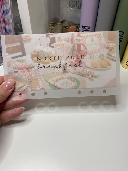 North Pole Breakfast Vellum Wallets for Cash Stuffing, Budgeting, Wallets, Save, Cash, Organise