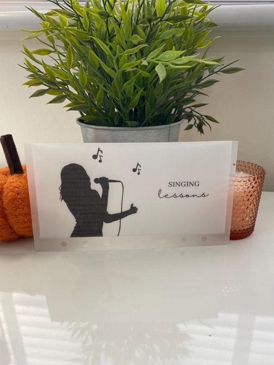 Singing lessons Vellum Wallet for Cash Stuffing, Budgeting, Wallets, Save, Cash, Organise