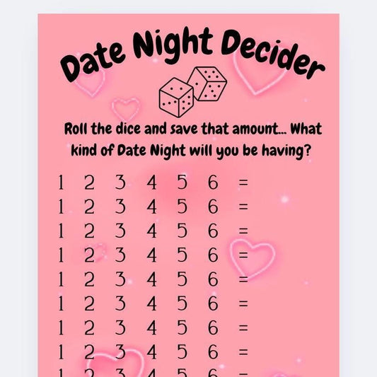 Date Night Decider Tracker, Cash Stuffing, Budget Binder Trackers, Save Money, Cash Envelopes, Budgeting, Money Saver, Presents, Gifts