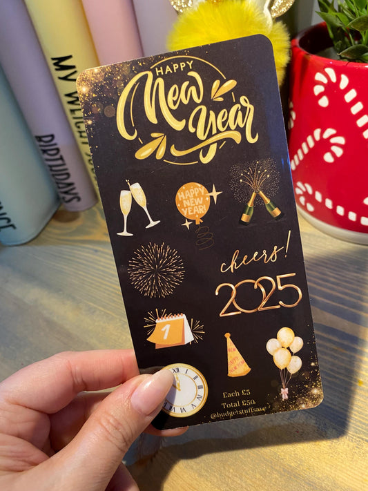 Happy New Year Saver, Cash Stuffing, Budget Binder Trackers, Save Money, Cash Envelopes, Budgeting, Money Saver, Presents, Gifts