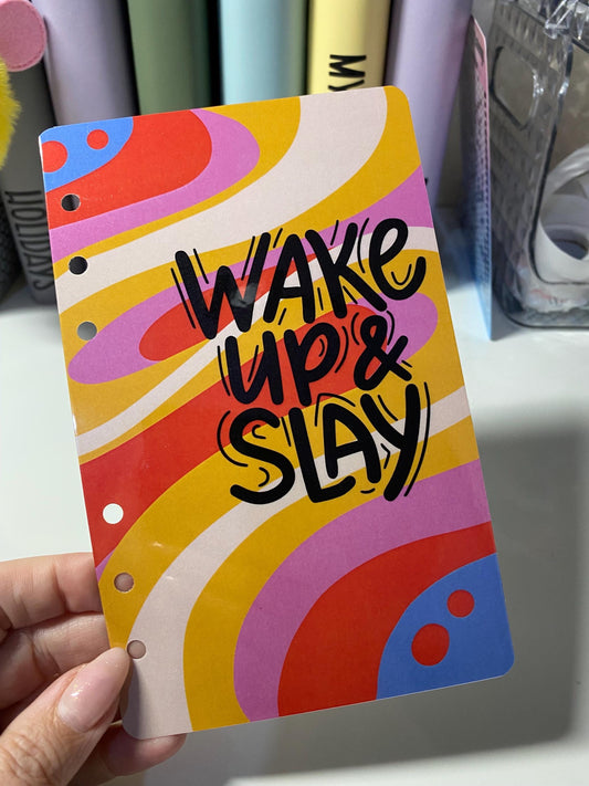 Wake up and Slay! A6 Binder Dashboard, Cash Stuffing, Budgeting, Save Money, Budget, Monthly, Weekly, Savings, Reset