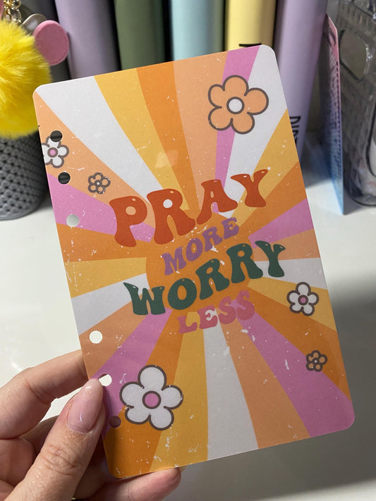 Pray more, worry less! A6 Binder Dashboard, Cash Stuffing, Budgeting, Save Money, Budget, Monthly, Weekly, Savings, Reset