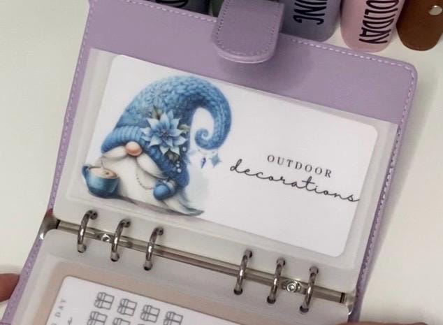 A6 Blue Gonk Vellum Wallets for Cash Stuffing, Budgeting, Wallets, Save, Cash, Organise