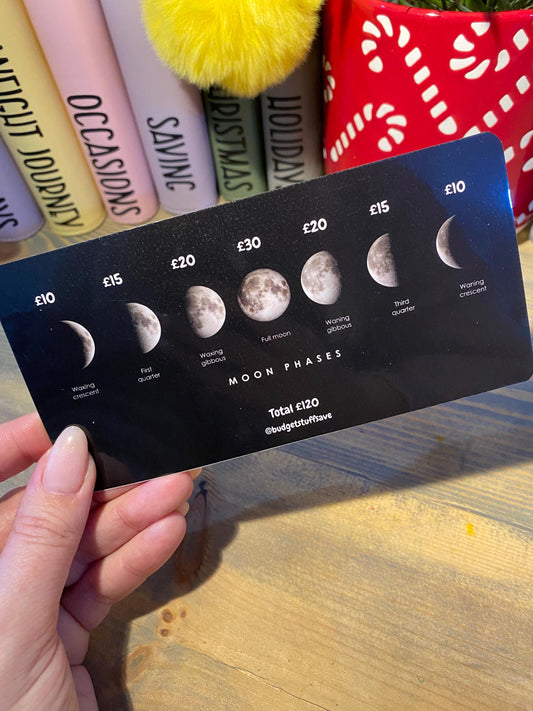 Moon Phases Savings Tracker, Cash Stuffing, Budget Binder Trackers, Save Money, Cash Envelopes, Budgeting, Money Saver, Presents, Gifts