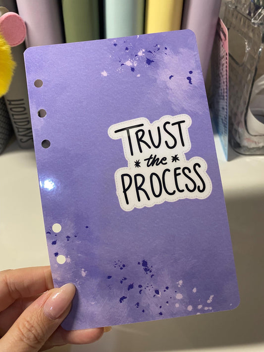 Trust the process! A6 Binder Dashboard, Cash Stuffing, Budgeting, Save Money, Budget, Monthly, Weekly, Savings, Reset