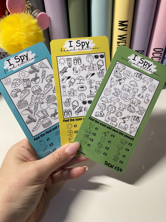 I Spy Fun challenges Saver, Cash Stuffing, Budget Binder Trackers, Save Money, Cash Envelopes, Budgeting, Money Saver, Presents, Gifts