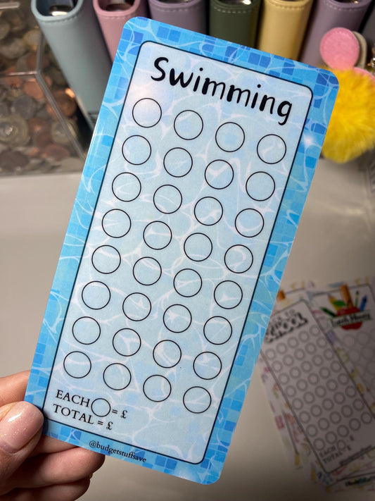 Swimming Savings Tracker, Cash Stuffing, Budget Binder Trackers, Save Money, Cash Envelopes, Budgeting, Money Saver, Presents, Gifts