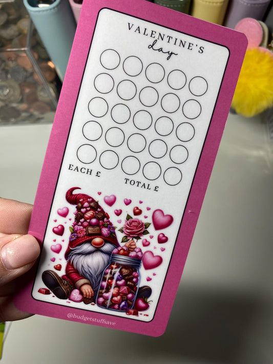 Valentines Gonk tracker and Vellum Wallet for Cash Stuffing, Budgeting, Wallets, Save, Cash, Organise