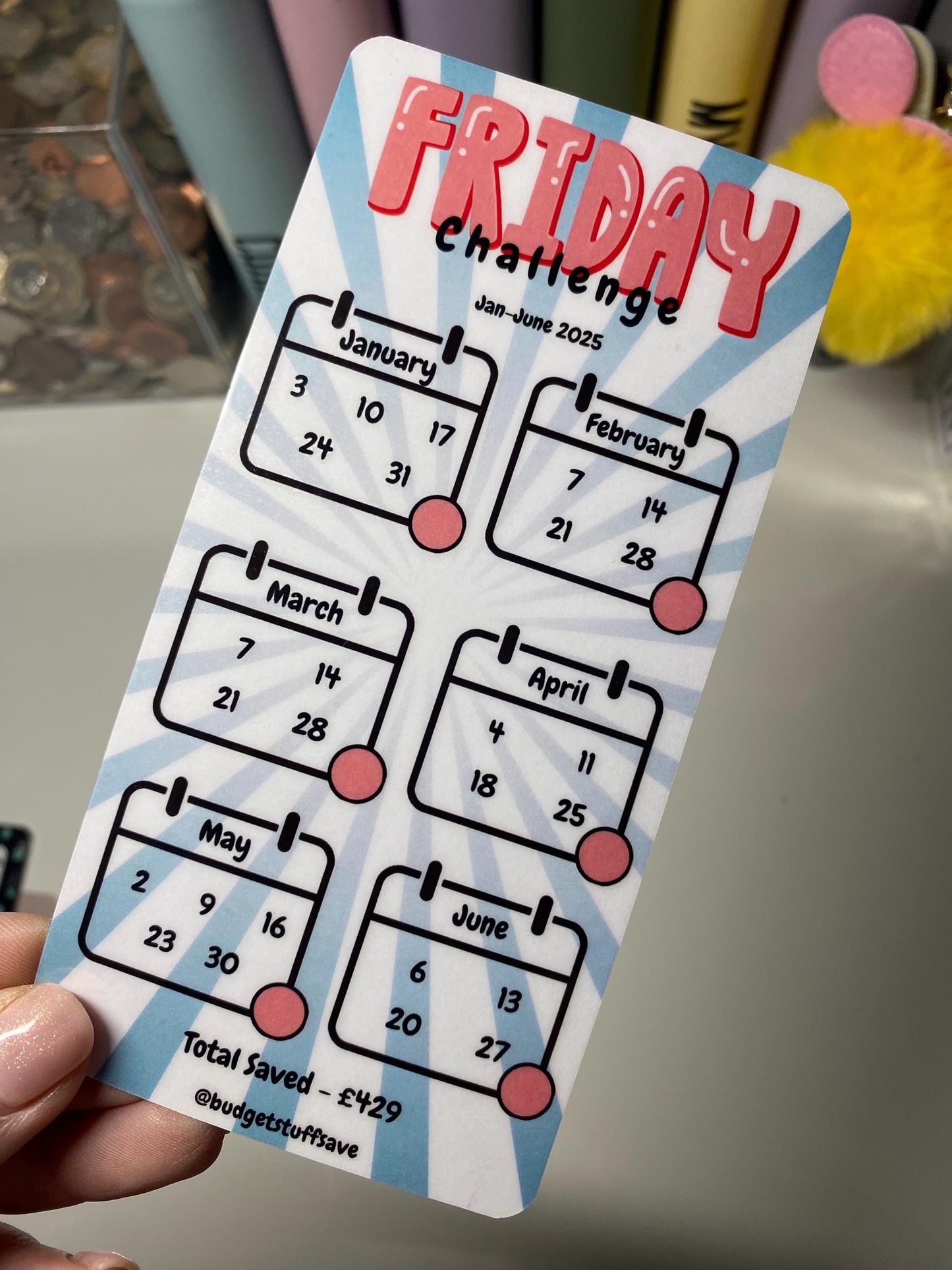 Friday  2025 Challenge Saver, Cash Stuffing, Budget Binder Trackers, Save Money, Cash Envelopes, Budgeting, Money Saver, Presents, Gifts