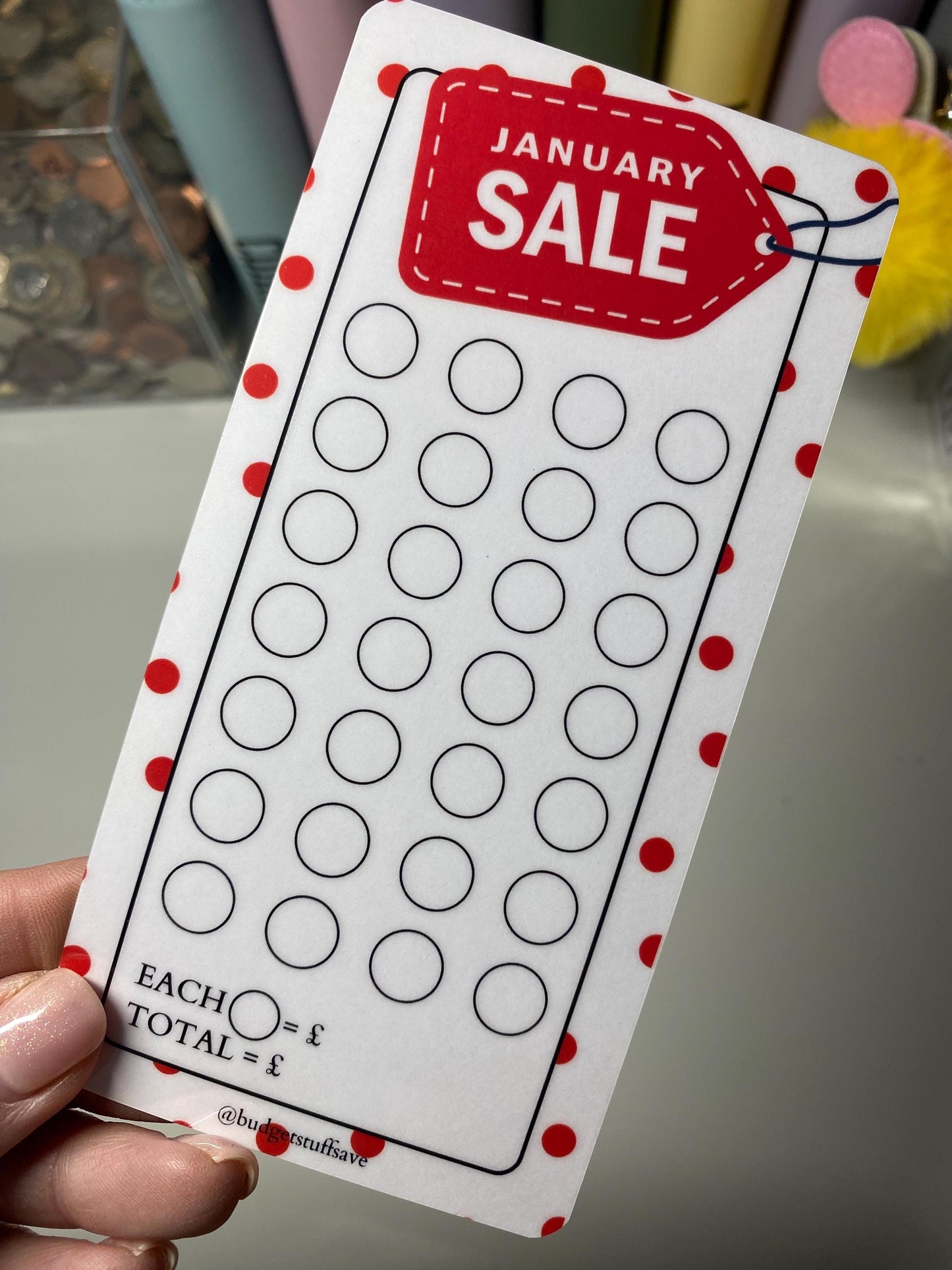 January sales Vellum Wallet, Cash Stuffing, Budgeting