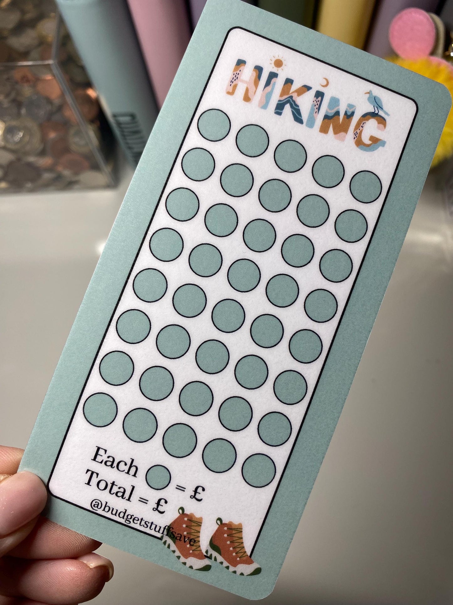 Hiking A6 VELLUM Wallet and tracker, Cash Stuffing
