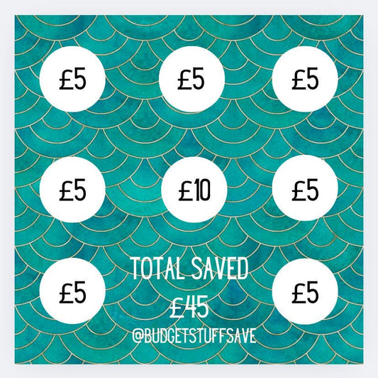 Mermaid Mini Tracker, Cash Stuffing, Budgeting, Budget Binder, Tracker, Save, Money, Challenge