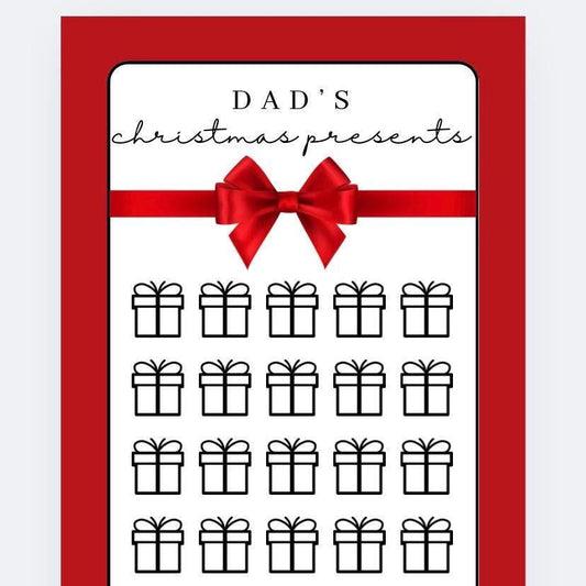 Personalised Red Presents Christmas Trackers