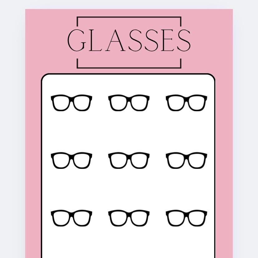 Glasses (pink design) Savings Tracker and vellum wallet, Cash Stuffing, Budgeting