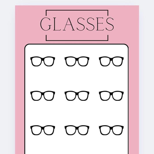 Glasses (pink design) Savings Tracker and vellum wallet, Cash Stuffing, Budgeting