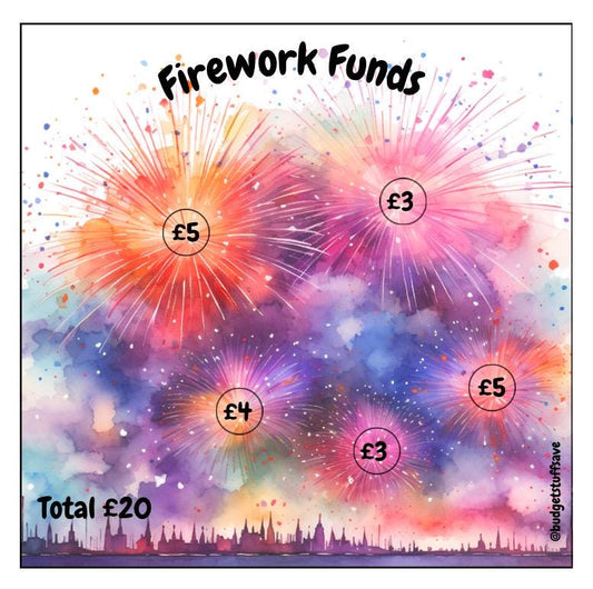 Firework Funds Mini Tracker, Cash Stuffing, Budgeting, Budget Binder, Tracker, Save, Money, Challenge