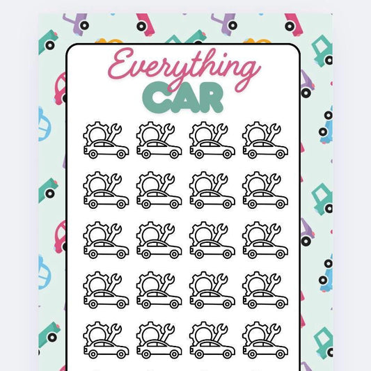 Everything Car Savings Tracker and wallet, cash Stuffing, Budgeting, A6 binder, Save money,  Envelope method, Budget, Challenge