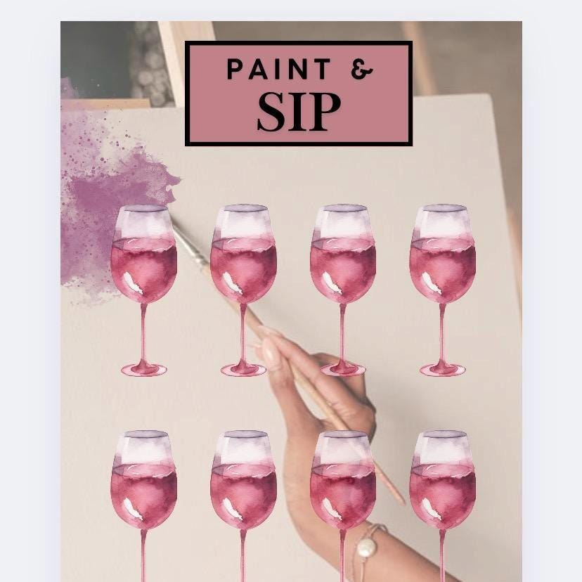 Paint & Sip Challenge Savings Tracker and wallet, cash Stuffing, Budgeting, A6 binder, Save money,  Envelope method, Budget, bucket list