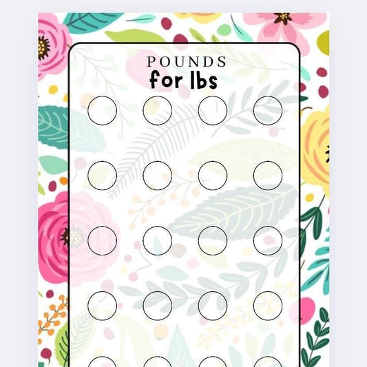 Floral Pounds for lbs tracker, Cash Stuffing, Budget Binder Trackers, Save Money, Cash Envelopes, Budgeting, Money Saver, Presents, Gifts