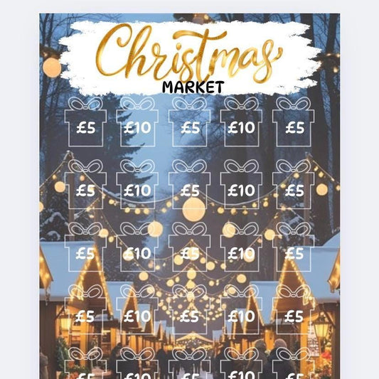 Christmas Market Savings Tracker and wallet, cash Stuffing, Budgeting, A6 binder, Save money,  Envelope method, Budget, Challenge