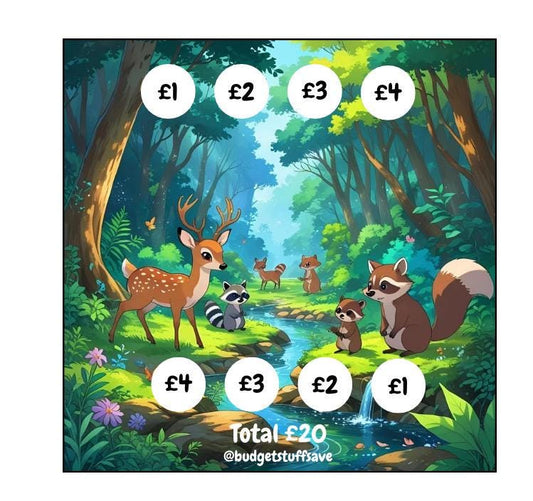 Forest Animals Mini Trackers, Cash Stuffing, Budgeting, Budget Binder, Tracker, Save, Money, Challenge