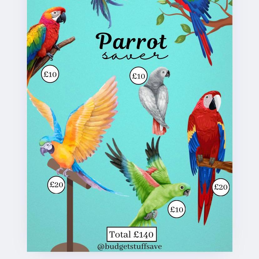 Parrot Savings Tracker, Cash Stuffing, Budget Binder Trackers, Save Money, Cash Envelopes, Budgeting, Money Saver