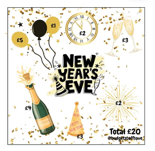New Years Eve Mini Tracker, Cash Stuffing, Budgeting, Budget Binder, Tracker, Save, Money, Challenge