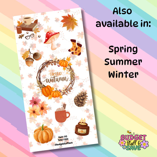 Hello Autumn Savings Tracker, Cash Stuffing, Budget Binder Trackers, Save Money, Cash Envelopes, Budgeting, Money Saver, Presents, Gifts
