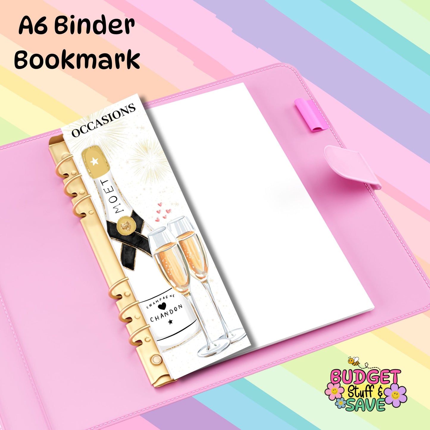 Occasions Bookmark/Divider for A6 Binder, Cash Stuffing, Budget Binder Trackers, Save Money, Budgeting, Money Saver, Presents, Gifts