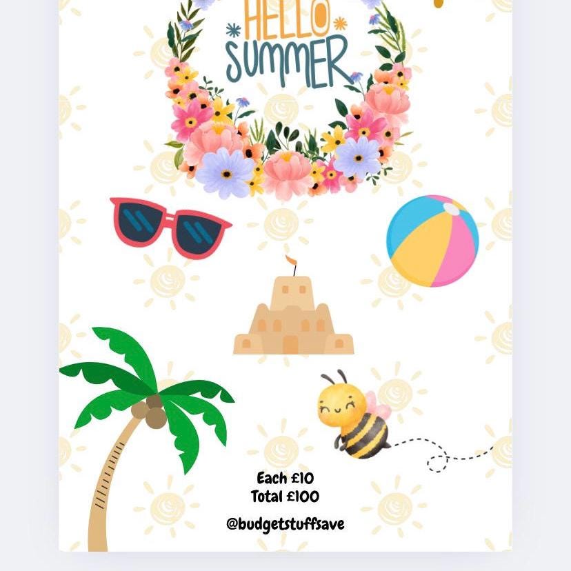 Hello Summer Savings Tracker, Cash Stuffing, Budget Binder Trackers, Save Money, Cash Envelopes, Budgeting, Money Saver, Presents, Gifts