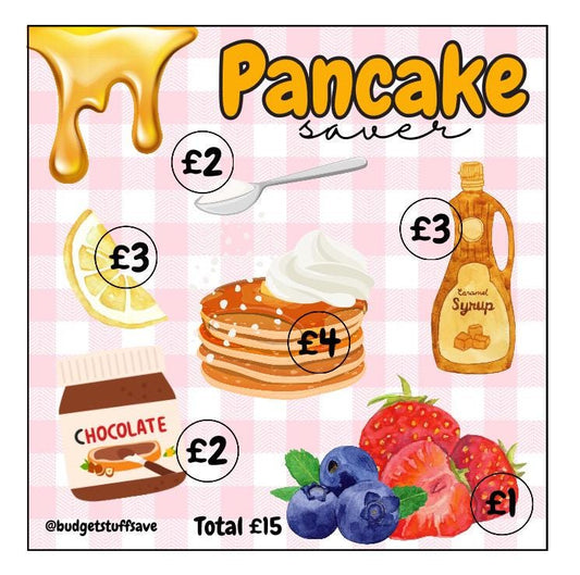 Pancake Day Saver Mini Tracker, Cash Stuffing, Budgeting, Budget Binder, Tracker, Save, Money, Challenge